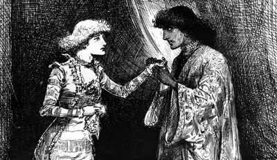 Miss Ellen Terry as Desdemona and Mr. Irving as Othello by English School